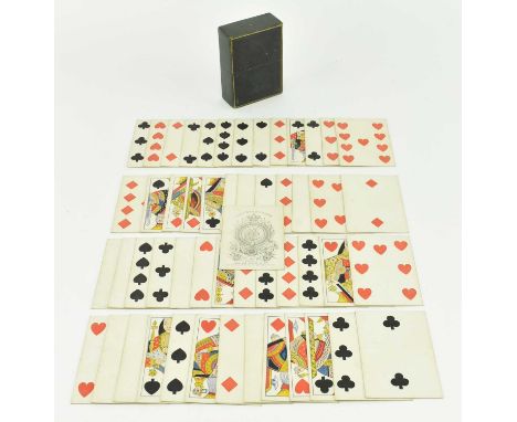 Games &amp; playing cards. A mid 19th century Victorian complete set of fifty-one playing cards, presented in the original gi