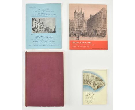 Bath local interest. A collection of three pamphlets &amp; leaflets and a signed first edition. The lot comprising 1948 The G