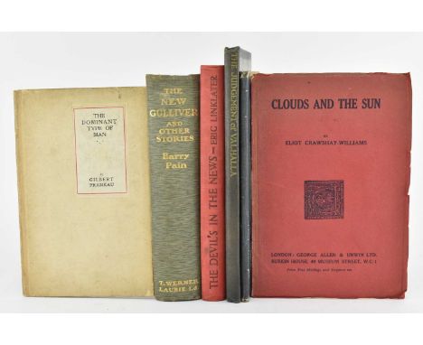 Poetry. Three early 20th century poetry collections, along with three other works. The lot comprising 1919 Clouds and the Sun