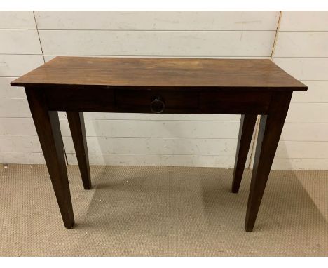 A Lombok hardwood single drawer console table (100cm x 40cm x 76cm)