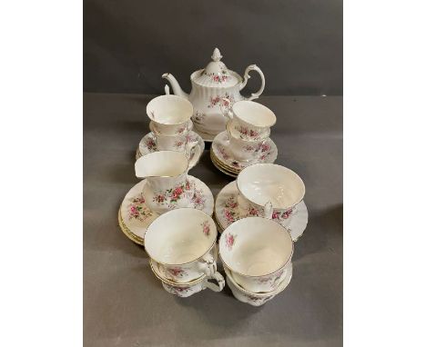 A Royal Albert Lavender Rose Six place setting tea service 