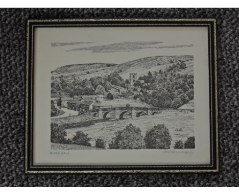 Alfred Wainwright, (1907-1991), after, a print, Burnstall, signed in green, 19 x 24cm, framed and glazed, 23 x 27cm