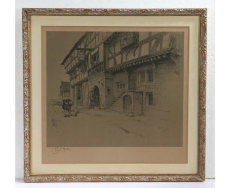 Cecil Aldin (British, 1870-1935), 'The George Inn', signed Cecil Aldin (lower left), coloured print, 32 x 38cm