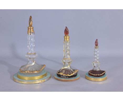 Vintage S(3) Schiaparelli 'Sleeping' Candle Perfume Bottles. Circa 1930s (Schiaparelli - 1)  Provenance: single owner lifetim