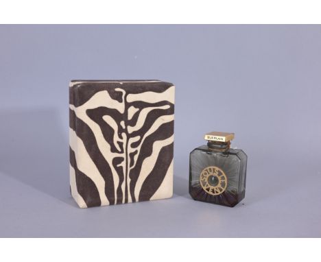 Vintage Guerlain Sous Le Vent Perfume Bottle. Circa 1930's In original zebra patterned box. (Guerlain - 5)  Provenance: singl