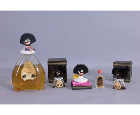 (5) Assorted Le Golliwog by Vigny Perfume Bottles - Golliwogg - Vigney, Eau de Cologne 8 fuild oz. bottle. - Golliwogg - Vign