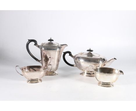 Silver plated four piece tea service by Frank Cobb and Co limited of Sheffield.&nbsp; 