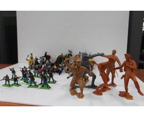 Britains Ltd Deetail 1971 model soldier figure sets, also Marx Toys figures and others.&nbsp; 