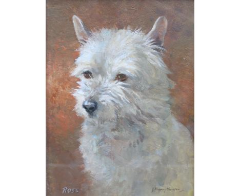 JOHN MURRAY THOMSON RSA RSW PPSSA (Scottish, 1885-1974) *ARR*, portrait of a West Highland Terrier 'Ross', oil on board, sign