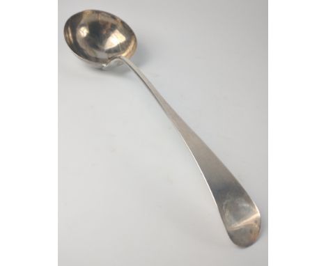 An early London silver hallmarked 1774 LADLE, by silversmith W.C, dimensions 31cm long approx, weight 150g.Gross weight appro