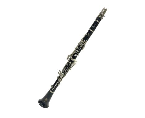 Boosey & Hawkes Regent B flat clarinet and accessories in a velvet lined fitted case