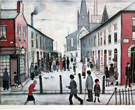 Laurence Stephen Lowry (1887-1976), "The Fever Van", offset lithograph printed in colours, 51.5cm x 41.5cm, limited edition f