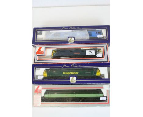 Four boxed Lima OO gauge locomotives to include L204783 Diesel Class British Steel, Freightliner Phoenix, Sir Winston Churchi