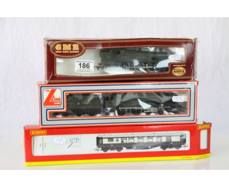 Two boxed OO gauge locomotives to include Airfix GMR Prairie Tank GWR Green 541501 and Lima King George V GWR 4-6-0 plus a bo