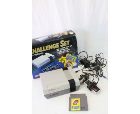 Retro Gaming - Boxed Nintendo Entertainment System NES Challenge Set to include console, 2 x controllers, power cables
