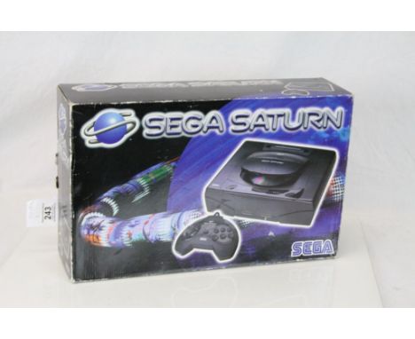 Retro Gaming - Boxed Sega Saturn gaming console to include console, controller, power lead and TV cable