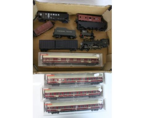 Quantity of Continental HO model railway to include Japanese 0-4-0 locomotive, Varney 2157 4-6-0 locomotive, 4 x Fleischmann 