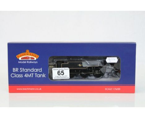 Boxed Bachmann OO gauge 32360 BR Standard Class 4MT Tank 80121 BR Black Late Crest tank locomotive, 8 DCC, appearing unused