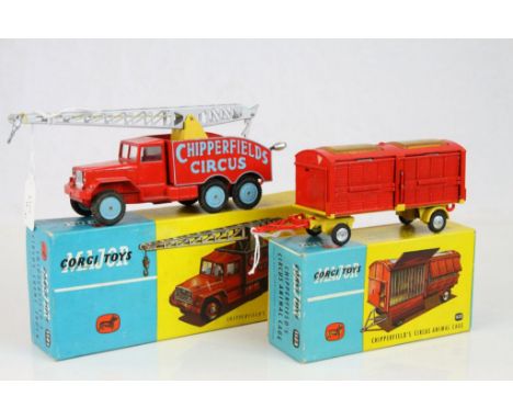 Two boxed Corgi Chipperfield's Circus diecast models to include 1121 Crane Truck, vg condition with box vg and 1123 Circus An