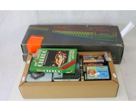 Boxed Sinclair ZX Spectrum +2 to include, 2 x boxed joysticks, manual and instructions, power supply and accessories, plus bo