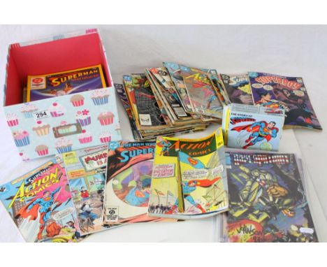 Collection of over 60 Comics featuring DC Superman, British 1988 DC London Editions No. 1-29, Turok, Jimmy Olsen, 9 x Comics 