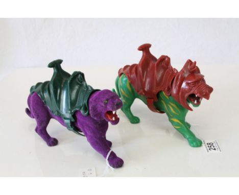 Original Mattel He Man Masters of the Universe Panthor and Battle Cat figures