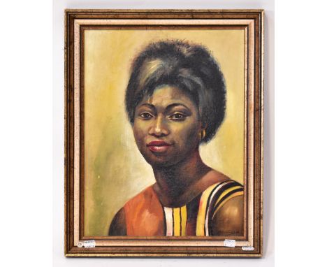 BERNARD WILLEMS (1922-2020); oil on board, portrait study of a young woman, signed and dated '66, 45 x 34cm, framed.  † CONDI