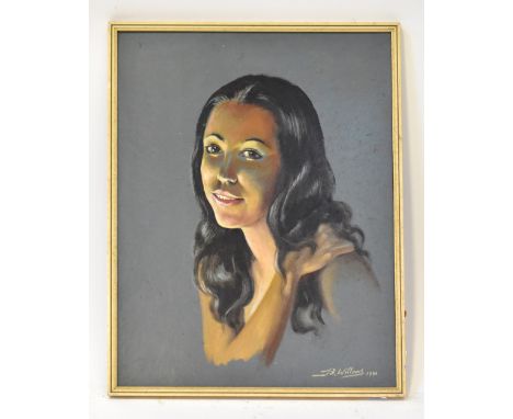 BERNARD WILLEMS (1922-2020); oil on board, portrait study of a young woman, signed and dated 1971, 45 x 35cm, framed.  † COND