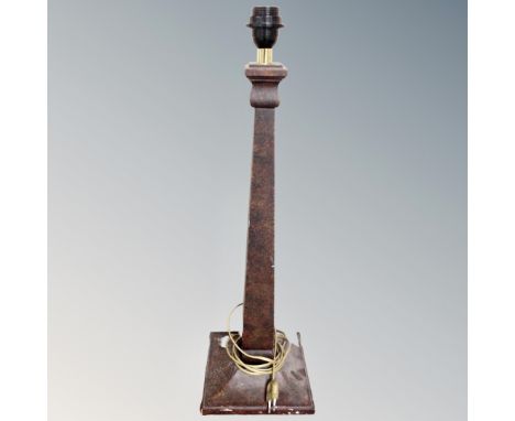 A Becara Art Deco lamp base, height 67 cm 