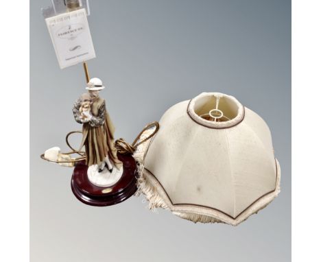A Giuseppe Armani Florence figural table lamp with shade 
