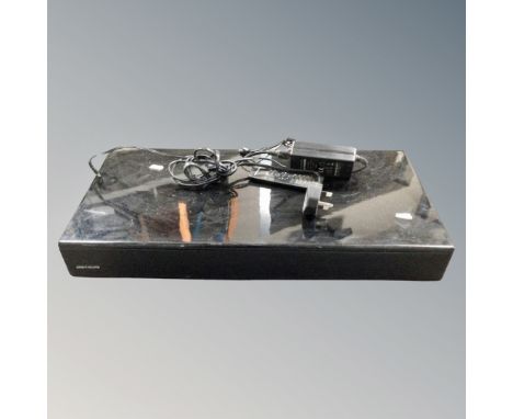 An Orbitsound speaker with lead and remote 