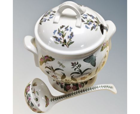 A Portmeirion soup tureen with ladle 