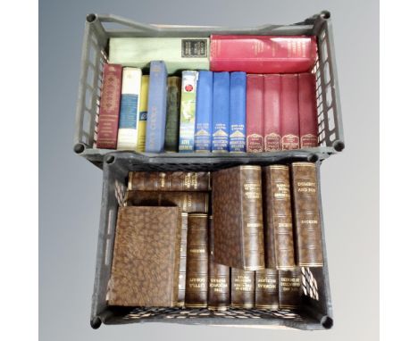 Two crates of books, The Works of Dickens, British Encyclopedia, Gone with the Wind etc  