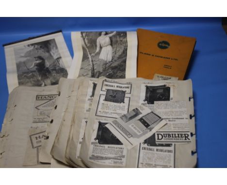A COLLECTION OF ASSORTED ADVERTISING ITEMS, to include a "Clark &amp; Howard Ltd Small Tools" catalogue, Packman  &amp; Co. (