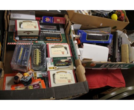 A BOXED PAIR OF CORGI SUPER HAULERS, together with a pair of Corgi Omnibuses, four boxed Oxford diecast trucks etc together w