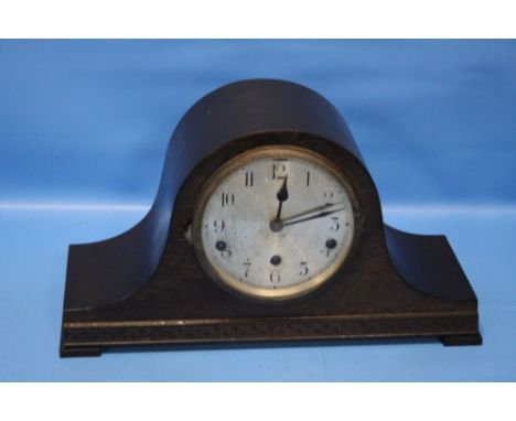 A NAPOLEAN HAT MANTEL CLOCK