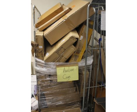 A CAGE OF ASSORTED LIGHTING