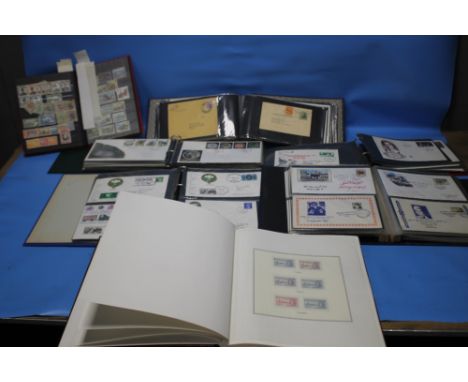 FIVE ALBUMS OF FIRST DAY AND COMMEMORATIVE COVERS, to include railway types and a selection from Iran (Approx 160). together 