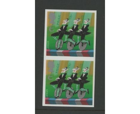 2002 Circus "E" vertical imperforate pair. U/M, fine. SG 2277a Cat £1500