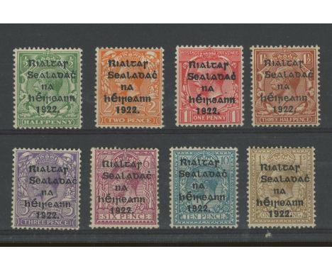 1922 values all with "R" over "S" var. Mint, fine. STC MDW £180 (8)