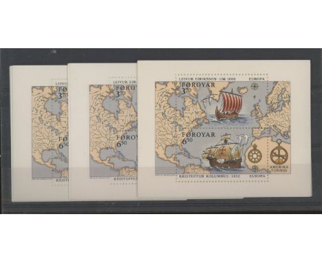 1992 Europa Min Sheet U/M x 25. Cat £287 (25 M/S)