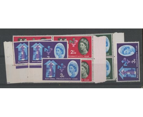 1962 NPY Phosphor set x 4 (except one 3d ord) U/M. SG 631-633p Cat £140 (12)