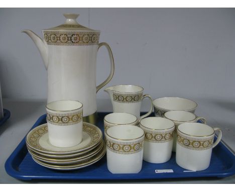A Wedgwood 'Marguerite' Pattern Coffee Service, with matching Russell Hobbs percolator.