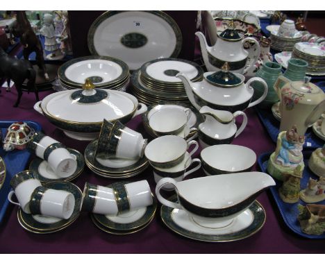 A Modern Royal Doulton 'Carlyle' Pattern Tea, Coffee and Dinner Service, comprising; oval vegetable tureen and cover, oval pl