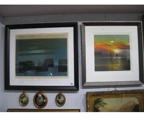 Lawrence Coulson 'We Have Us', giclee print, No.50/150, pencil signed lower right margin, 40 x 40cm; Another, an abstract lim