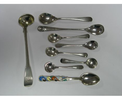 Oystein Balle; A Norwegian Enemal Demi Tasse Spoon, highlighted in coloured enamels, stamped "BALLE 925 STERLING NORWAY"; tog