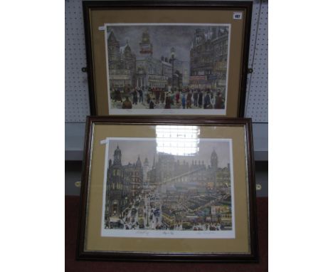 George Cunningham 'Rag n Tag' Artists Proof Coloured Print, 30 x 42cm graphite singed, and Journey's End Ltd Edition print of