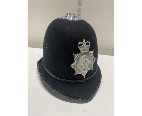 A vintage policeman's helmet for the Devon and Cornwall constabulary 