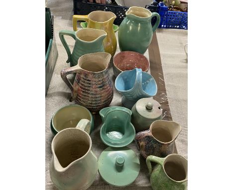 A job lot of mixed ceramic 'Govancroft' jugs etc, shipping unavailable