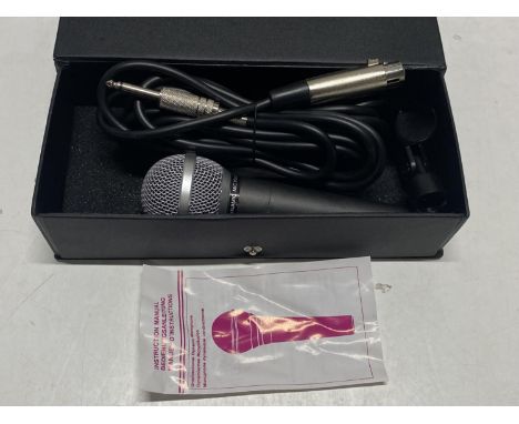 A Pro Sound dynamic microphone 